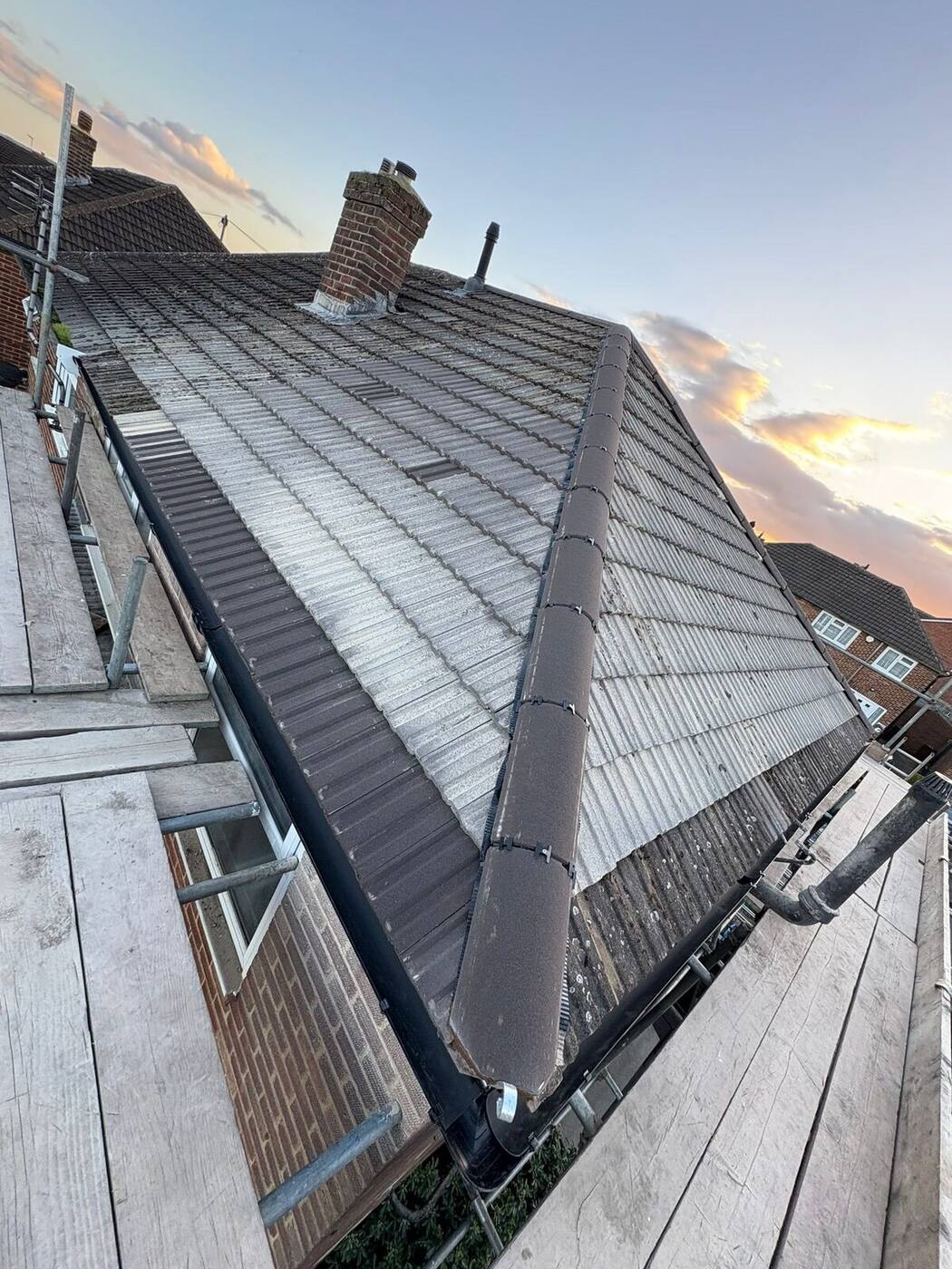Finished tiled roof by JC Roofing & Construction in Kent